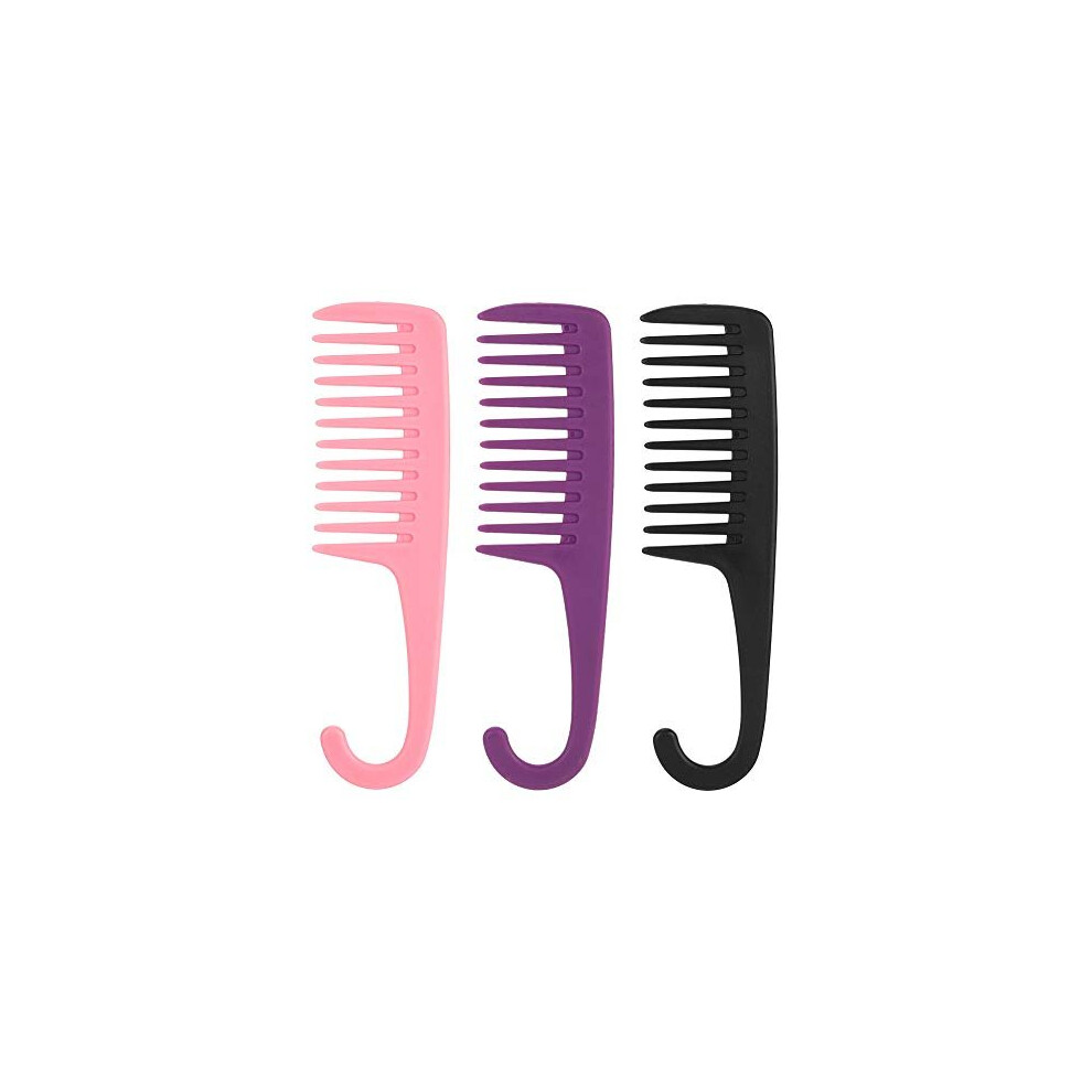 Tiopeia 3 Pack Hair Comb Large Wide Tooth Comb Shower Combs Curl Wet Comb For Long, Wet Or Curly Hair Detangling