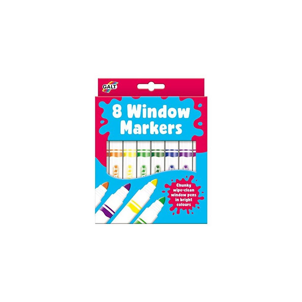 Galt Toys, 8 Window Markers, Washable Window Markers, Ages 3 Years Plus