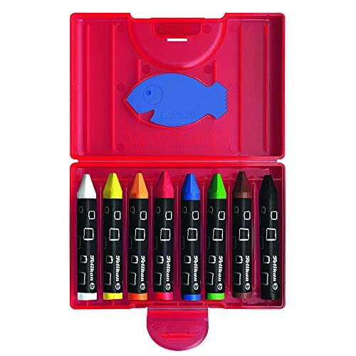 Pelikan 722942, Wax Crayons Waterproof, Triangular, 8 Pieces 1