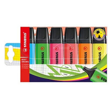 Highlighter - STABILO BOSS ORIGINAL Wallet of 6 Assorted Colours