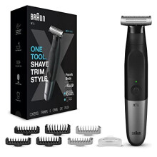 Braun Series XT5 Beard Trimmer, Electric Shaver for Men, Body Groomer for Manscaping With Travel Pouch & One Blade, Hybrid Trimmer, Gifts For Men
