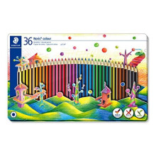 STAEDTLER 185 M36 Noris colour coloured pencils, tin of 36 colours