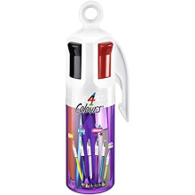 BIC 4 Colours Ballpoint Pens and Pen Holder of Retractable Ballpoint Pens with Four Ink Colours, Pack of 6