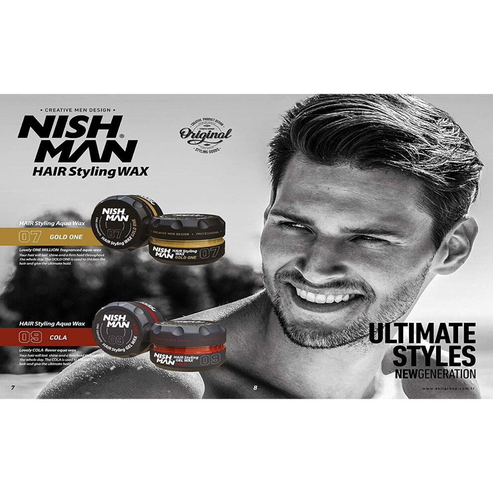 Nish Man Red Hair Styling Gel Wax, 150 Millilitre