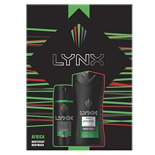 Lynx Africa Duo Gift Set 2019 full size Africa Body Spray 150ml ...