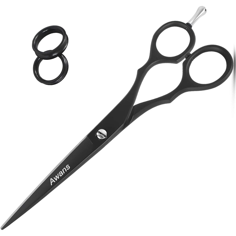 Awans Black Barber Salon Scissors, Hairdressing Scissors, Shears 5.5", Beautiful Colours ( 5.5")