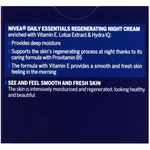NIVEA Nivia Daily Essentials Regenerating Face Night Cream, 50ml 1