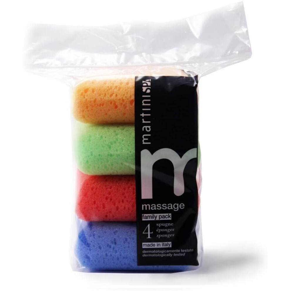 Martinispa Massage Color Square Sponges Soft Family Size - 37G