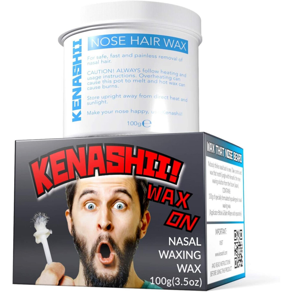 Kenashii Wax On. Nasal Waxing Wax By 100G. Wax Only, Applicators Sold Separately. Wax That Nose Beard