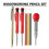 Deep Hole Solid Carpenter Pencil Marker Kit Woodworking Marking Mechanical Tool 6