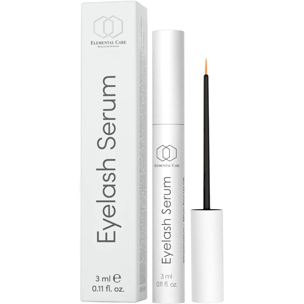 INTRO PRICE ORGANIC Eyelash Growth Serum 3ml â Lash Serum for Eyebrow & Eyelash Growth with Scientifically Proven Active Ingredients for Long