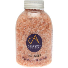 Absolute Aromas Lavender Bath Salts - Natural Pink Coarse Himalayan Salt Infused with 100% Pure French Lavender Essential Oil (625g)