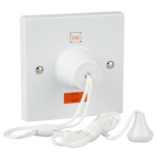 Click PRW211 Shower Ceiling Pull Cord Switch 50A DP Isolator Switch