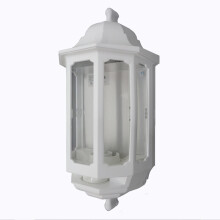 ASD HL/WK060 Half Lantern Wall Light Fitting - White (FIN874)