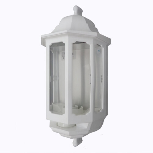 ASD HL/WK060 Half Lantern Wall Light Fitting - White (FIN874)