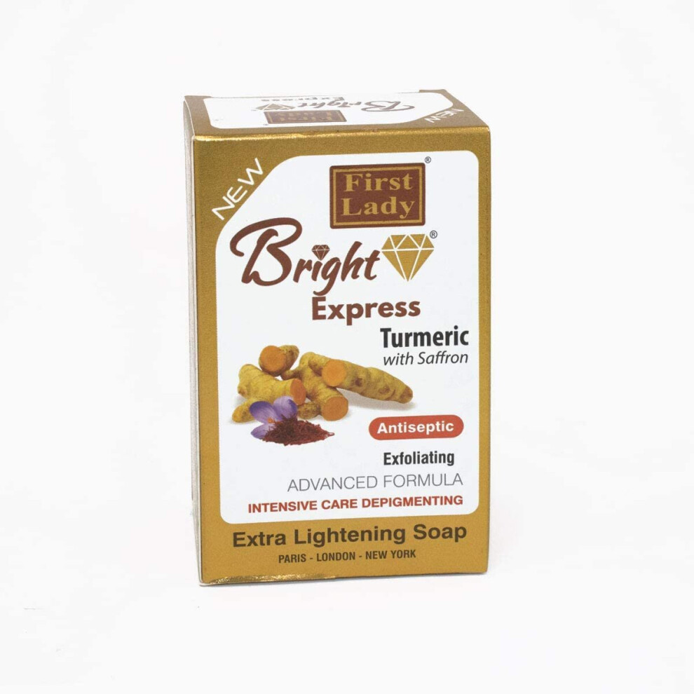 Bright Express Turmeric & Saffron Extra Skin Lightening & Exfoliating Soap 200g - Antiseptic