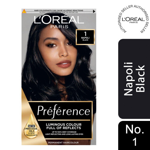 L’Oréal Paris L'Oreal Paris Preference Permanent Hair Colour Blonde Dye, 1 Black