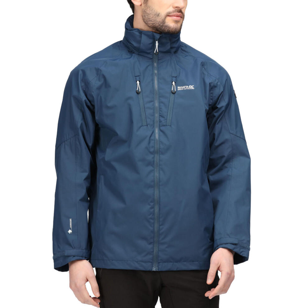 (S, Moonlight) Regatta Mens Calderdale IV Waterproof Shell Hooded Walking Hiking Jacket