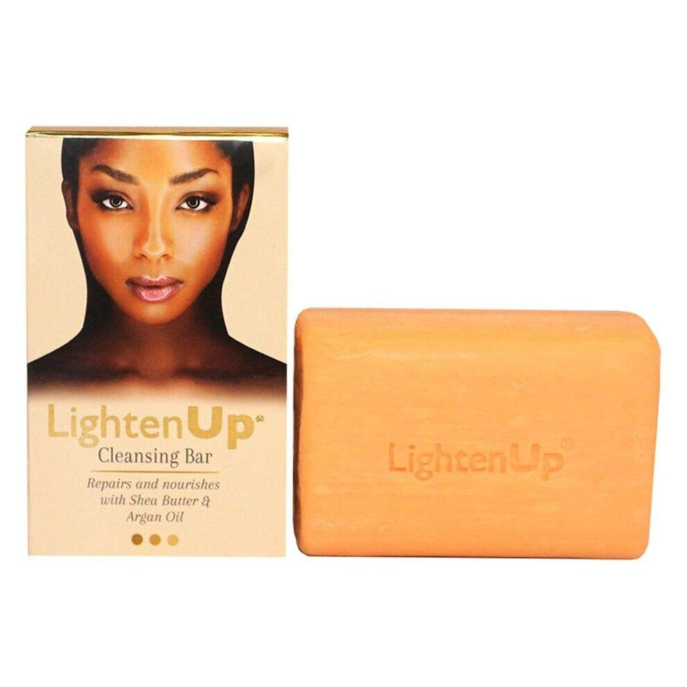 Lightenup Anti Aging Bar Soap 7 oz / 200g, Brightening Treatment for Dark Spots, Acne Scars, Sun Patches, with Shea Butter and Argan Oil