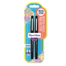 Paper Mate Flair Pen, 1.1mm Medium Tip, Black, Pack of 2