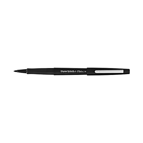 Paper Mate Paper Mate Flair Pen, 1.1mm Medium Tip, Black, Pack of 2 2