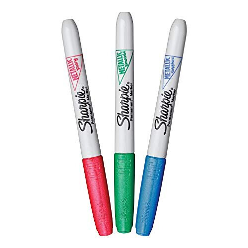 Sharpie Sharpie Metallic Permanent Markers | Fine Point | Assorted Colours | 3 Count 1
