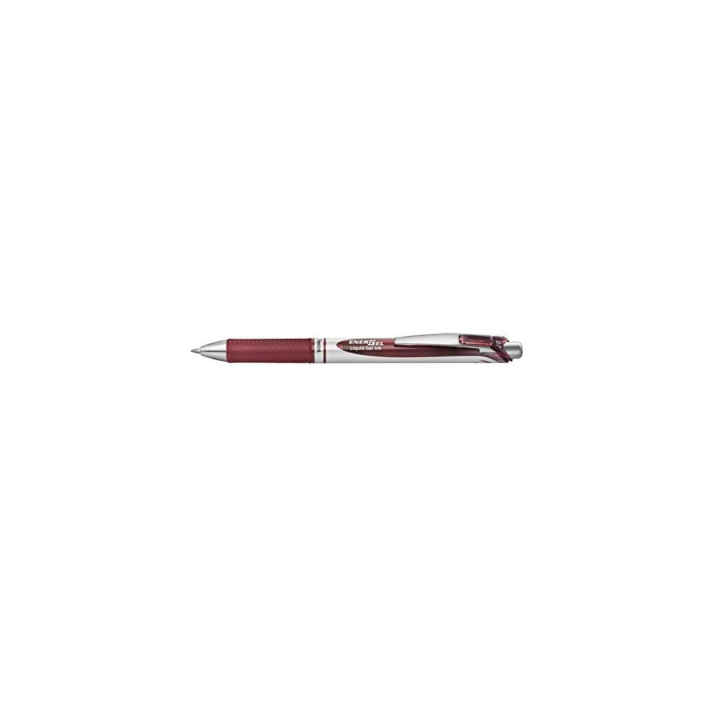 Pentel Bl77-Bgx Energel Rollerball Pen With Retractable Mechanism, 0.7 Mm Ball Diameter = 0.35 Mm Line Width Refillable, Pack Of 1, Burgundy