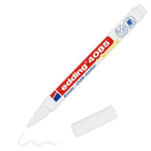 edding 4085 Kreidemarker - wei - 1 Kreidestift - Rundspitze 1-2 mm - Feinspitze, feucht abwischbarer Stift f r Tafeln, Fenster, Glas, Spiegel -