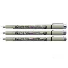 Sakura Pigma Micron - Pigment Fineliners - XSDK005-0.05mm - Black [Pack of 3]