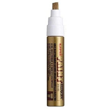 Uni Colour Broad (4-8.5mm) PX-30 Gold Oil Paint Marker Pen Metal Glass Wood Plastic Stone Outdoor mm Metal Chisel Nib Tip (Pack Of 1)