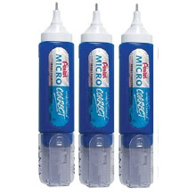Pentel Pen (ZL31) Micro Correct Correction Pen White Fluid Tipp Ex White Out Orginal Metal Tip - 12ml (Pack Of 3)