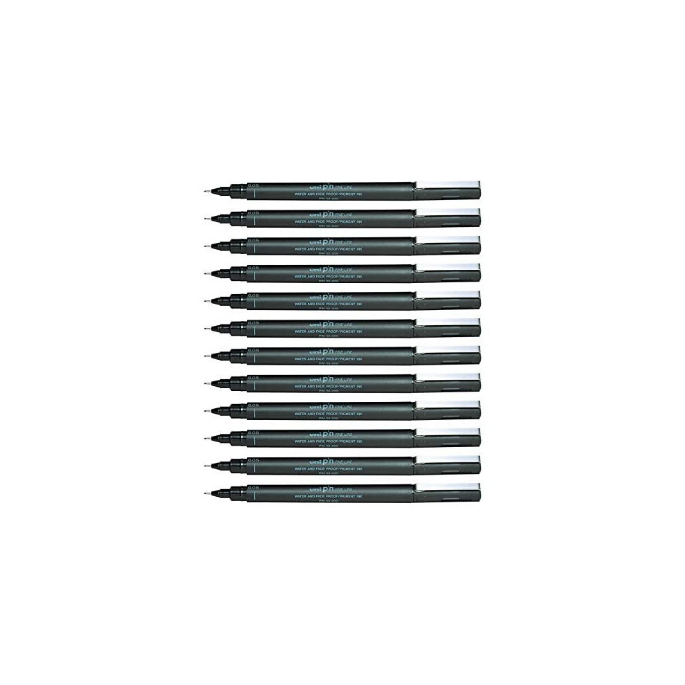 uni-ball PIN 0.05 mm Pen - Black (Pack of 12)