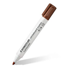 Staedtler 351-7 Lumocolor Whiteboard Marker Bullet Tip 2 mm Box of 10, Brown