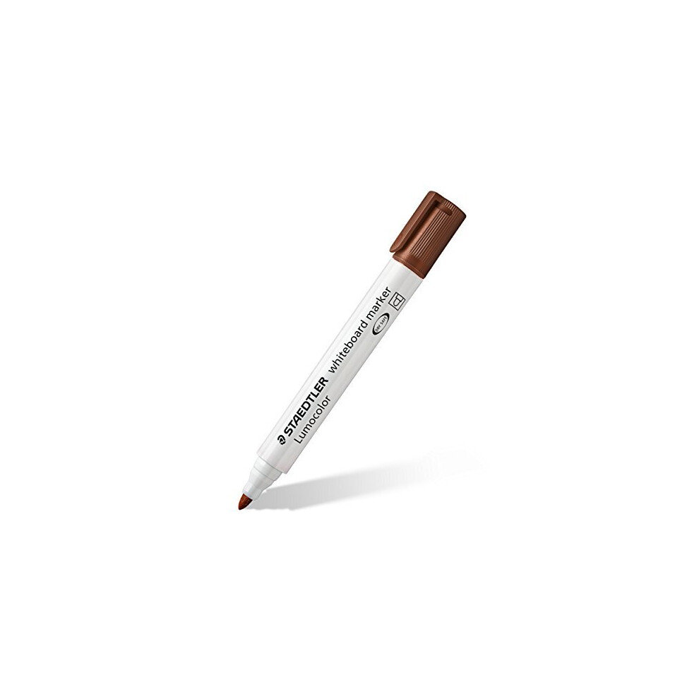 Staedtler 351-7 Lumocolor Whiteboard Marker Bullet Tip 2Â mm Box of 10, Brown