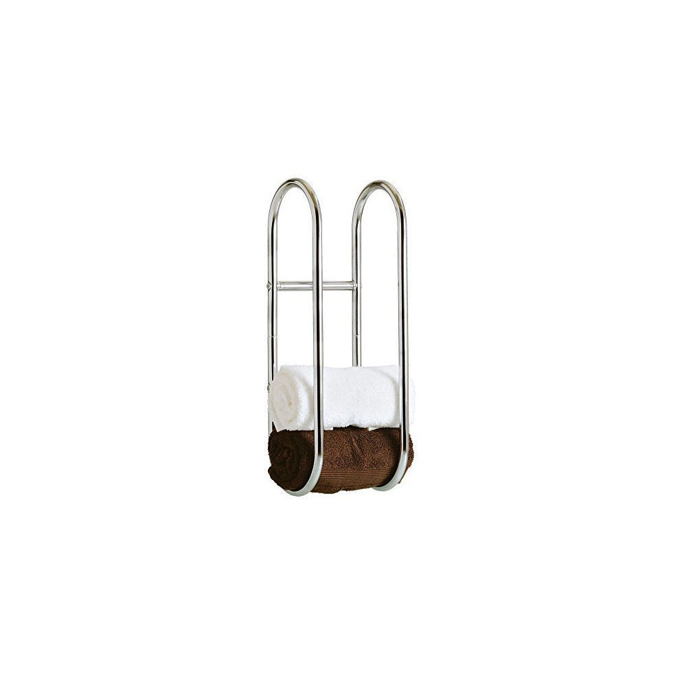 Taylor & Brown Chrome Plated Wall Mounted Bathroom Towel Rail Holder Storage Organiser Rack Stainless Steel Shelf  Holds 4-5 Towels