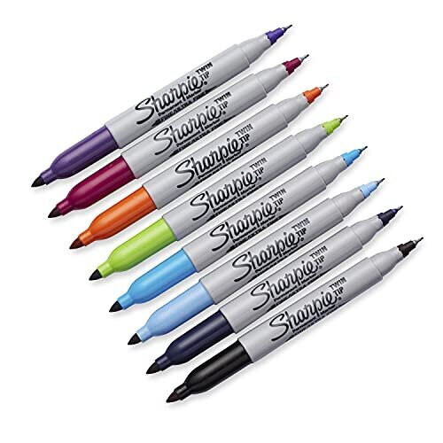 Sharpie Sharpie Twin Tip Permanent Markers | Fine & Ultra-Fine Points | Assorted Colours | 8 Count 2