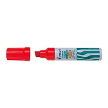 Pilot Supercolour Wide and Broad Permanent Marker Chisel 3.0 mm Tip - Red, Single Pen