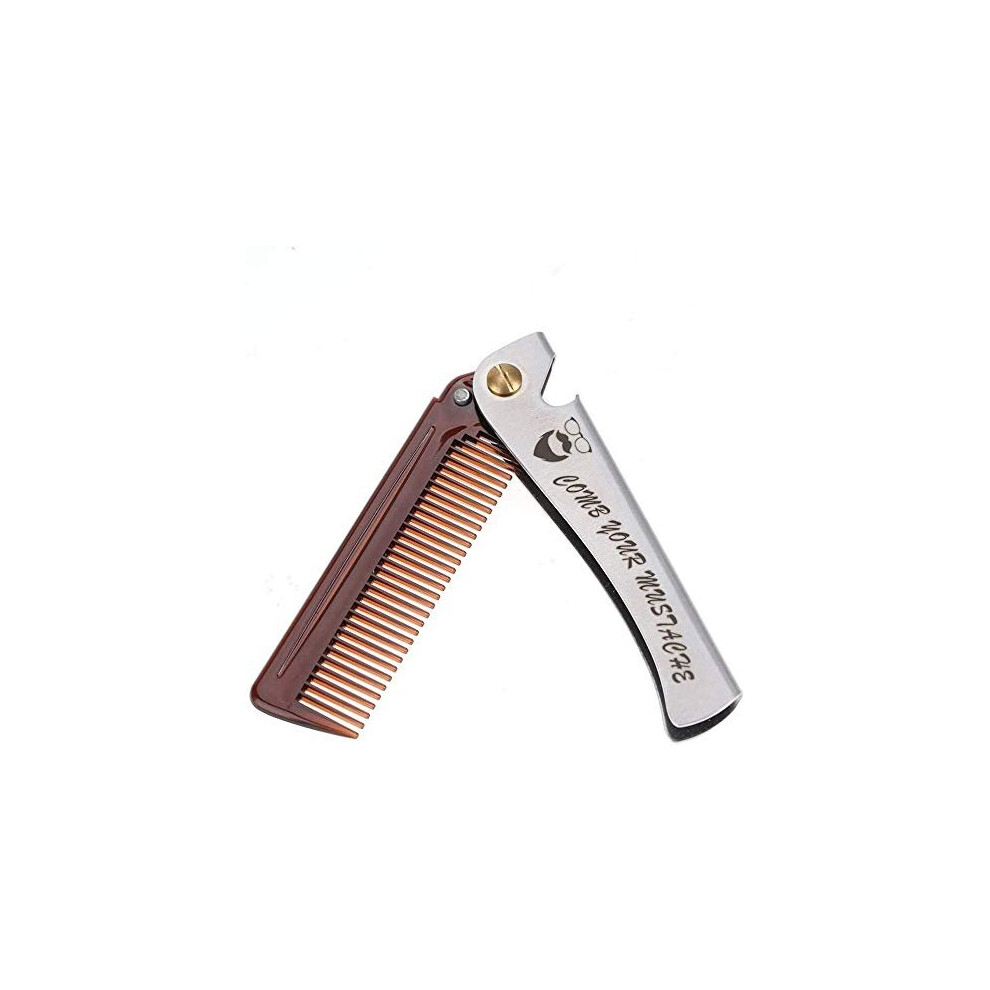 Unisex Light Hair&Beard Comb Stainless Steel Comb Moustache Shaping Comb Pocket Beard Comb Teeth Beard Comb For Men
