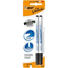 BIC Velleda 1721 Whiteboard Pens - Black, Pack of 2