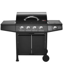 CosmoGrill 4+1 Original Series Outdoor Gas BBQ Grill With Side Burner & Storage