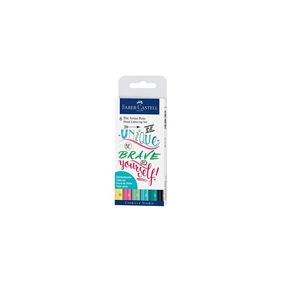 Faber-Castell "Be Bold, Be Italic" Hand-Lettering Pens (Pack Of 6)