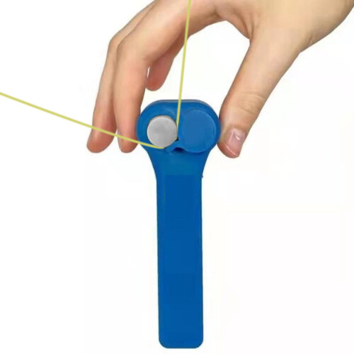 String Rope Thruster (blue) Rope Launcher Toy, Zip String Rope Propeller Thruster Handheld ...