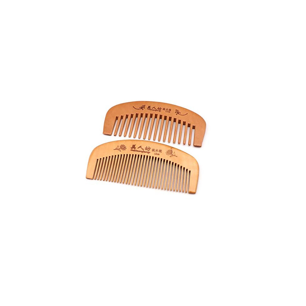 Handgefertigter Haarkamm Aus Holz F?R Lockiges Haar, Breiter Holzkamm, Antistatisch Und Barrierefrei, Zum B?Rsten Von Barthaaren, Geeignet F?R Fr-image