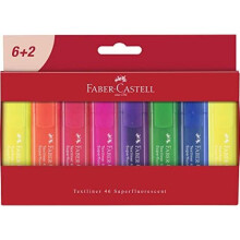 Faber-Castell 254667 Textmarker Textliner 1546, 8-ply wallet case, 8 pens
