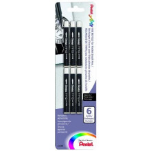 Pentel Ink Pocket Brush Pen Refills 6 kg Black