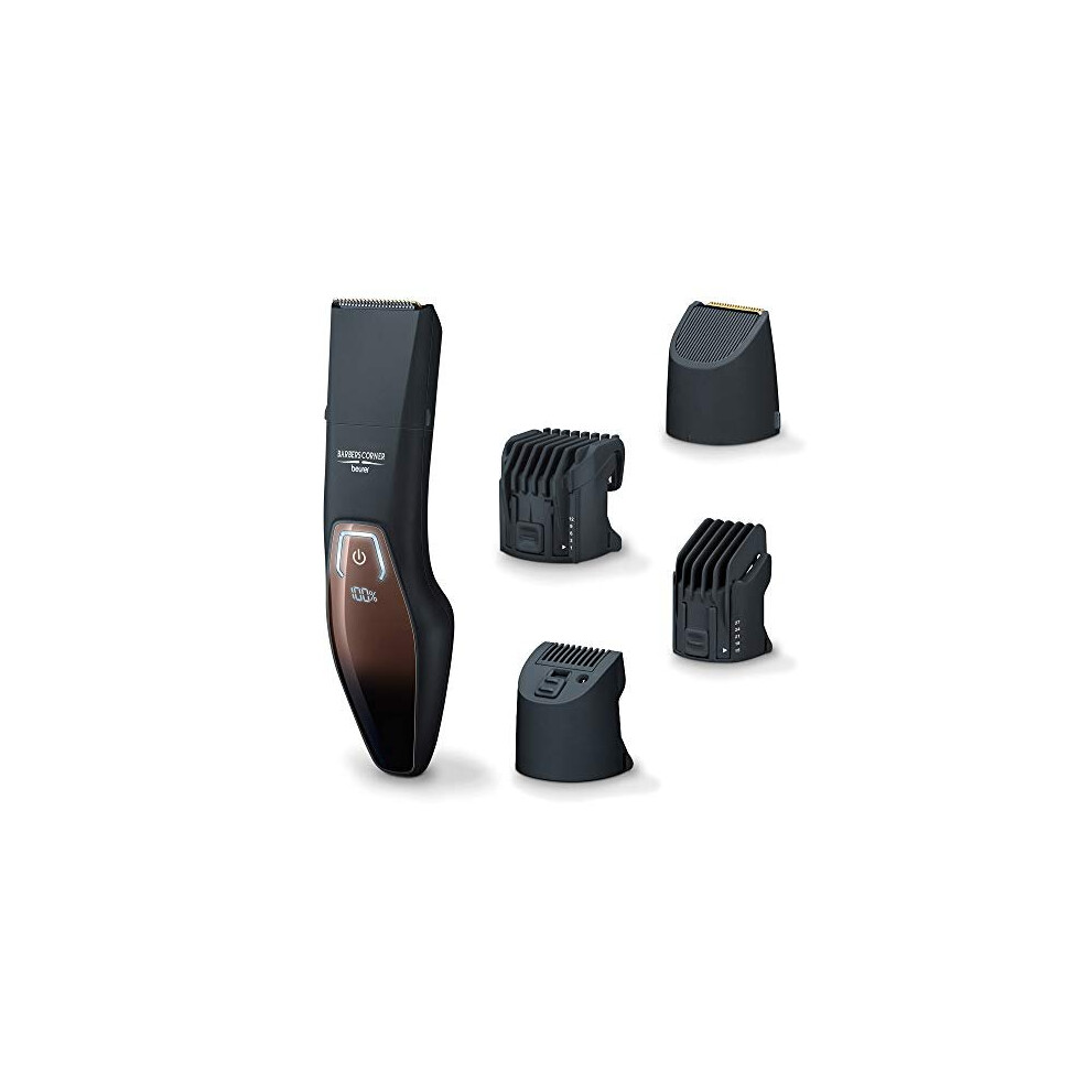 Beurer Hr 4000 Beard Styler, Beard Trimmer With 4 Attachments For Trimming And Shaving, With Stainless Steel Blade, Li-Ion Battery And Quick Char