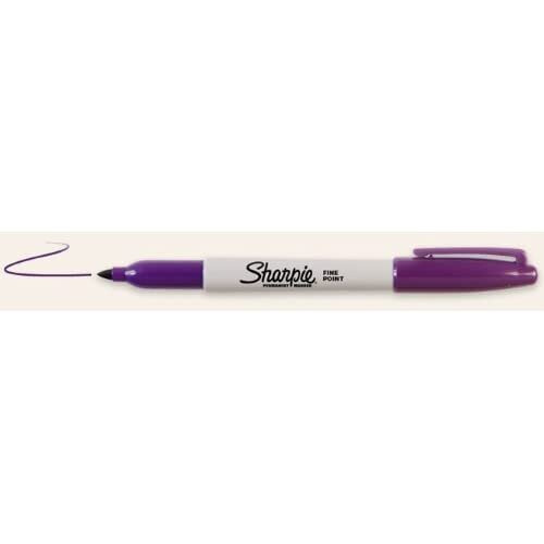 Sharpie Sharpie fine point permanent marker pen purple ink colour x 1 single