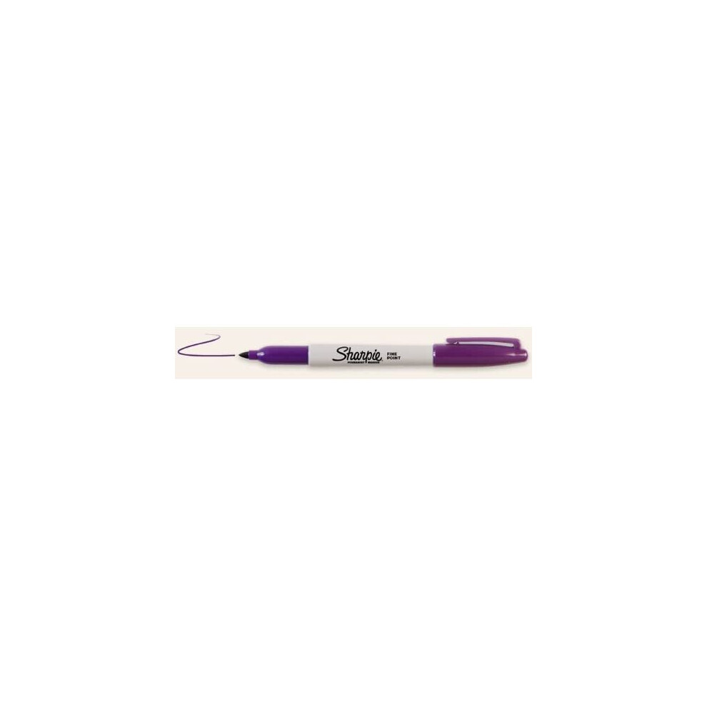 Sharpie fine point permanent marker pen purple ink colour x 1 single