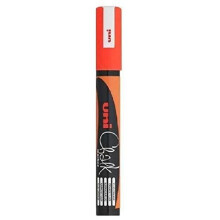 Uni Fluorescent Neon Orange Bullet Tip Nib (1.8 - 2.5mm) Liquid Chalk Marker Pen Colour Whiteboard Blackboard Chalkboard Menu Glass Windows Wet W