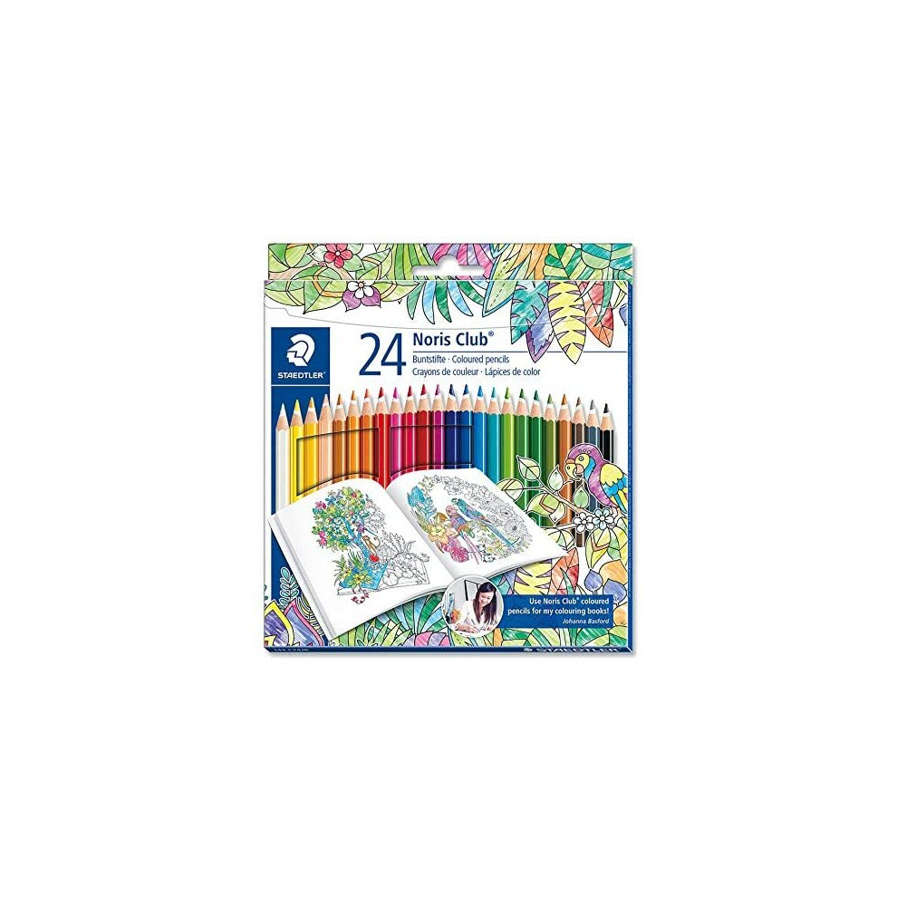 Staedtler 144 C24JB Noris Club Colouring Pencils, Johanna Basford Edition - Assorted Colours, Pack of 24